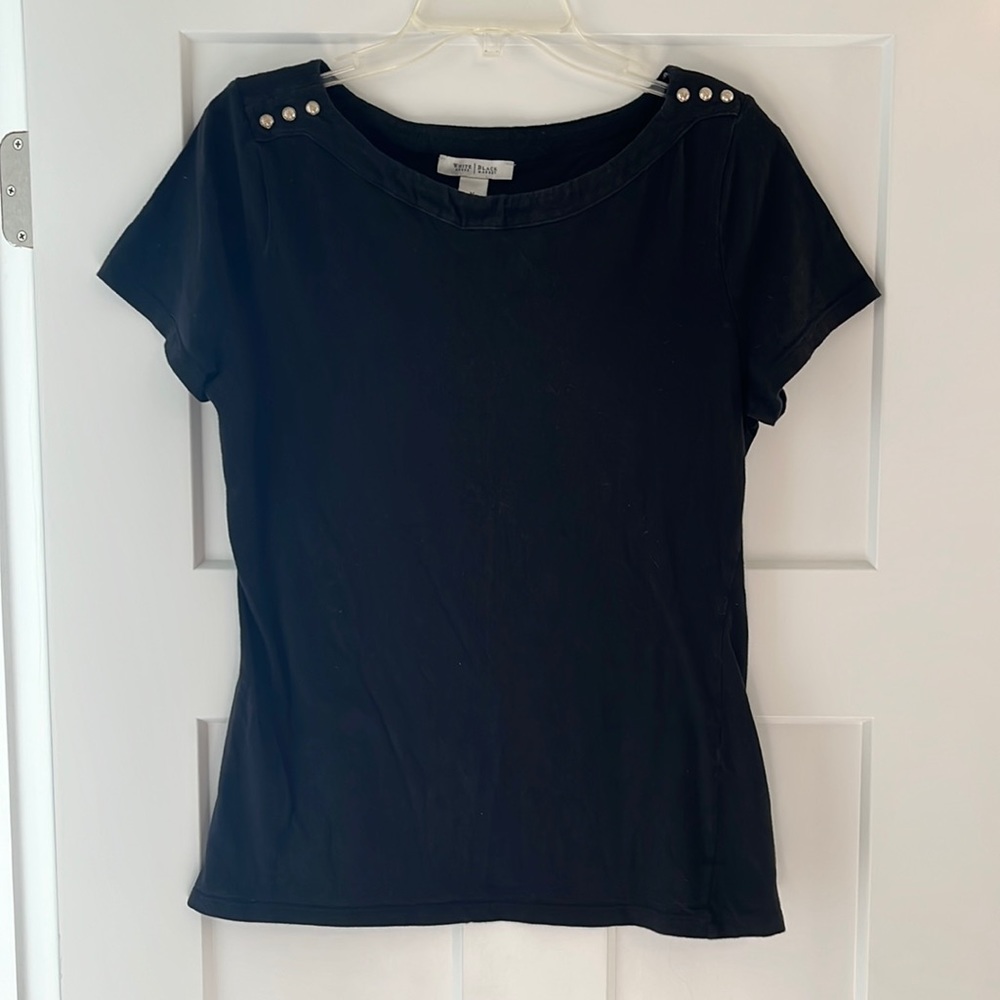 White House black market boat neck t shirt